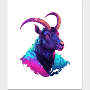 Living life on the edge, just like this mountain goat Posters and Art
